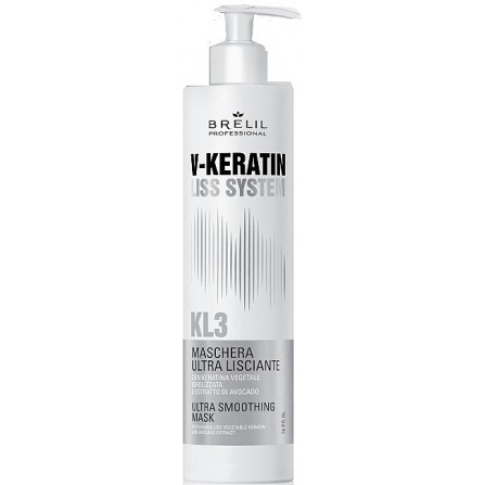 Изглаждаща маска за коса Brelil V-Keratin Liss System KL3 Ultra Smoothing Mask 500мл.